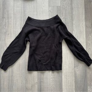 Off the shoulder knit sweater